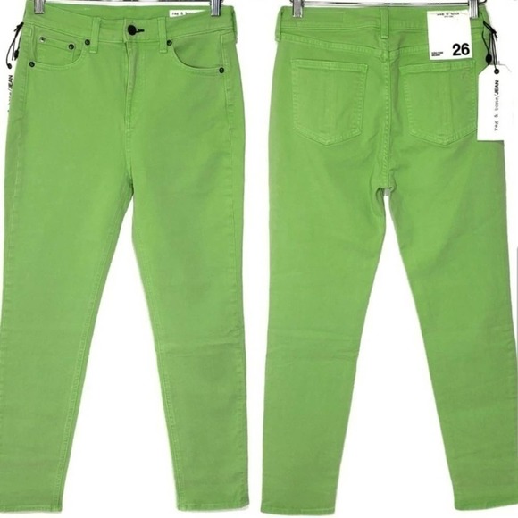 RAG & Bone Lime high rise skinny jeans size 24, 26 new!!! - Picture 3 of 8